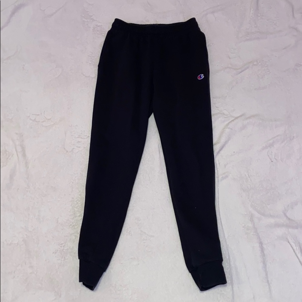 Black Champion sweatpants.